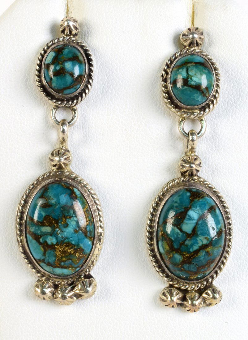 Vintage Sterling Varisite Dangle Earrings (1 of 3)