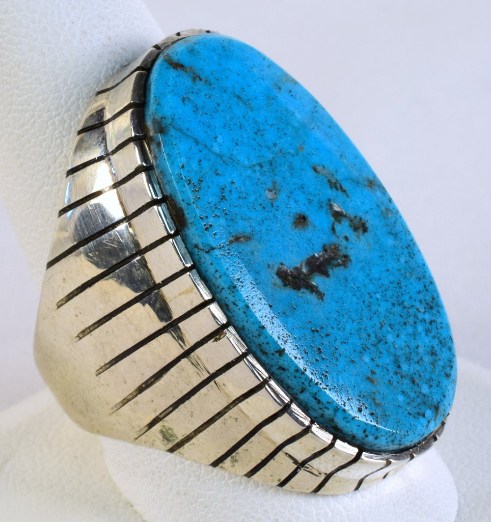 Native American Kingman Turquoise Men Size 10.5 (1 of 4)
