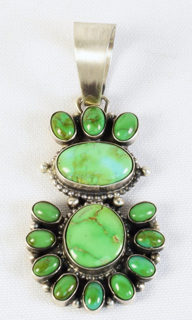 D. Livingston Sterling Sonoran Gold Turquoise Pendant (1 of 4)