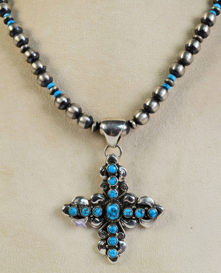 Geraldine James Blue Diamond Turquoise Pendant Necklace (1 of 4)