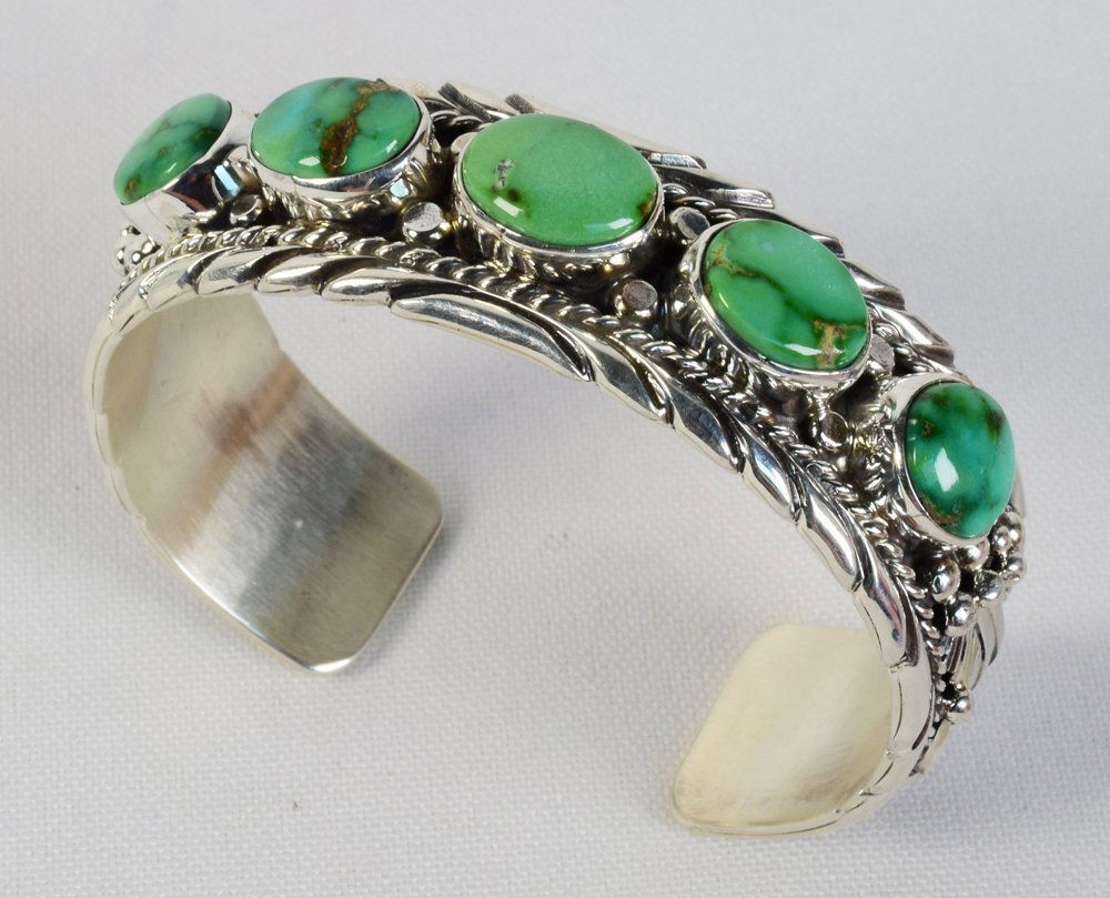 Native American Sonoran Gold Turquoise Bracelet (1 of 5)