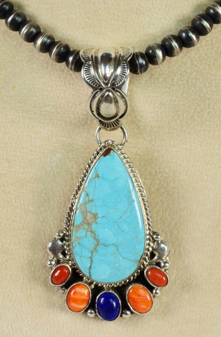 Geraldine James Sterling Multi-Stone Pendant (1 of 5)