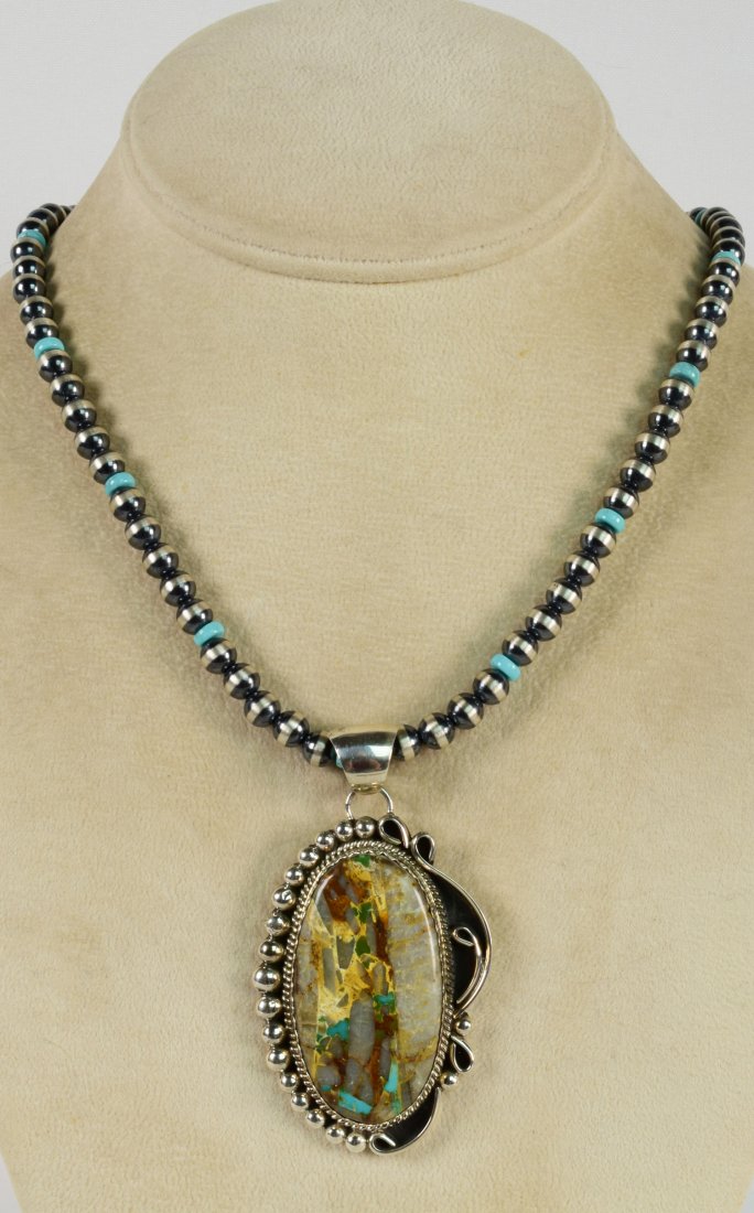 Alfred Martinez Ribbon Turquoise Pendant Necklace (1 of 4)