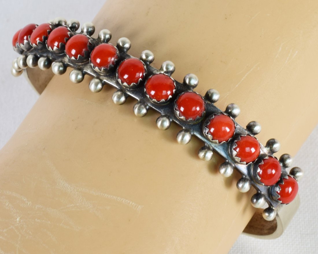 Paul Livingston Sterling Mediterranean Coral Bracelet (1 of 5)
