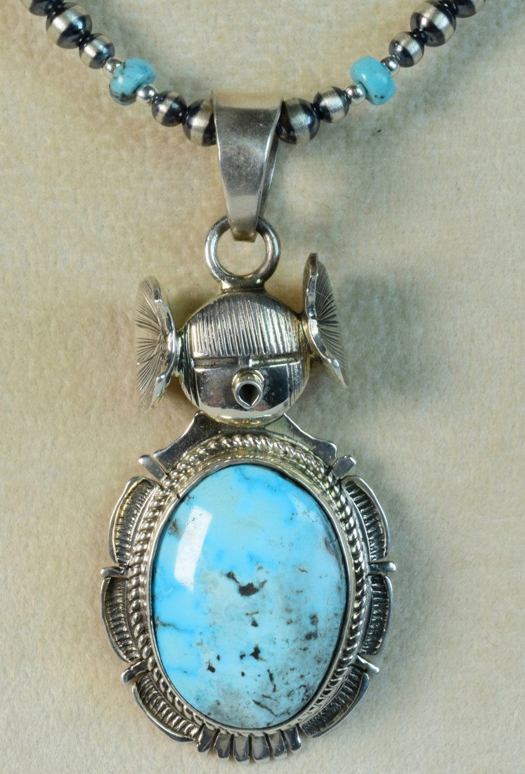 Bennie Ration Sterling Golden Hills Turquoise Necklace (1 of 5)
