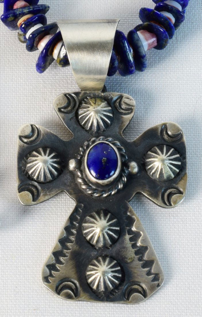 Chimney Butte Sterling Silver Lapis Cross Necklace (1 of 4)