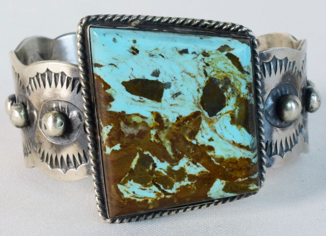 Chimney Butte Sterling No. 8 Turquoise Bracelet (1 of 5)