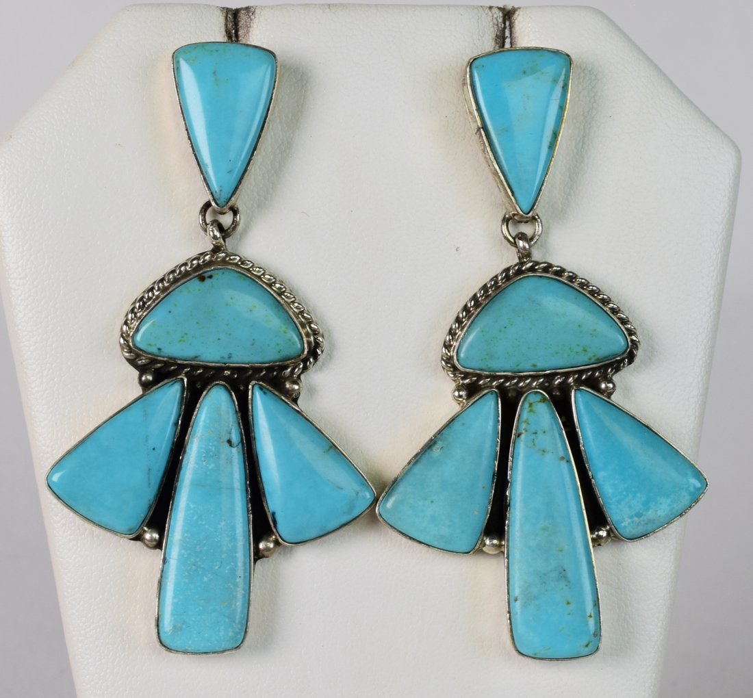 Lorenzo James Sterling Kingman Turquoise Earrings (1 of 3)