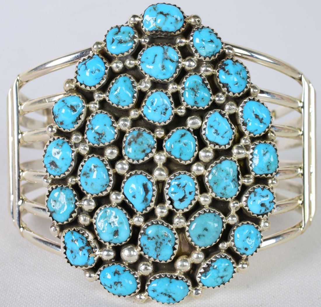 Marlene Haley Sterling Kingman Turquoise Bracelet (1 of 5)