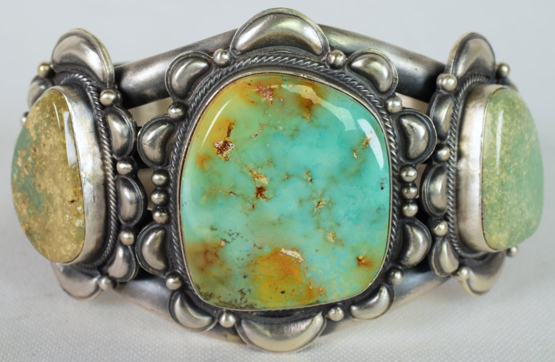 Tom Lewis Sterling Carico Lake 3 Stone Bracelet (1 of 5)