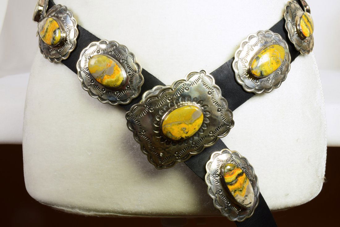 Chimney Butte Bumble Bee Jasper Huge Concho Belt (1 of 7)