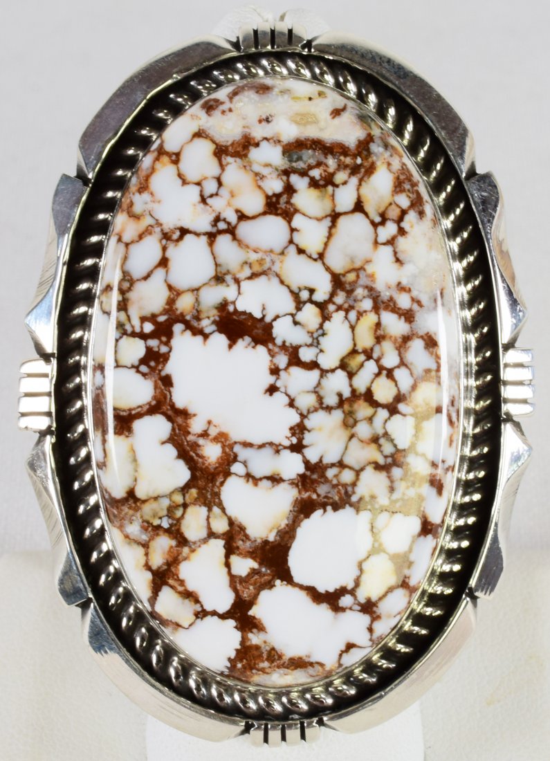 Eddie Sacatero Lg. Wild Horse Turquoise Ring (1 of 3)