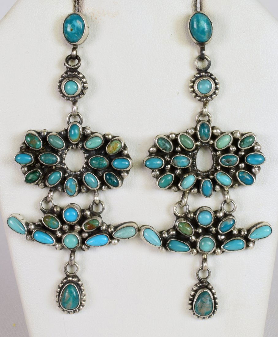 Elanore Largo Sterling Morenci Turquoise Earrings (1 of 3)