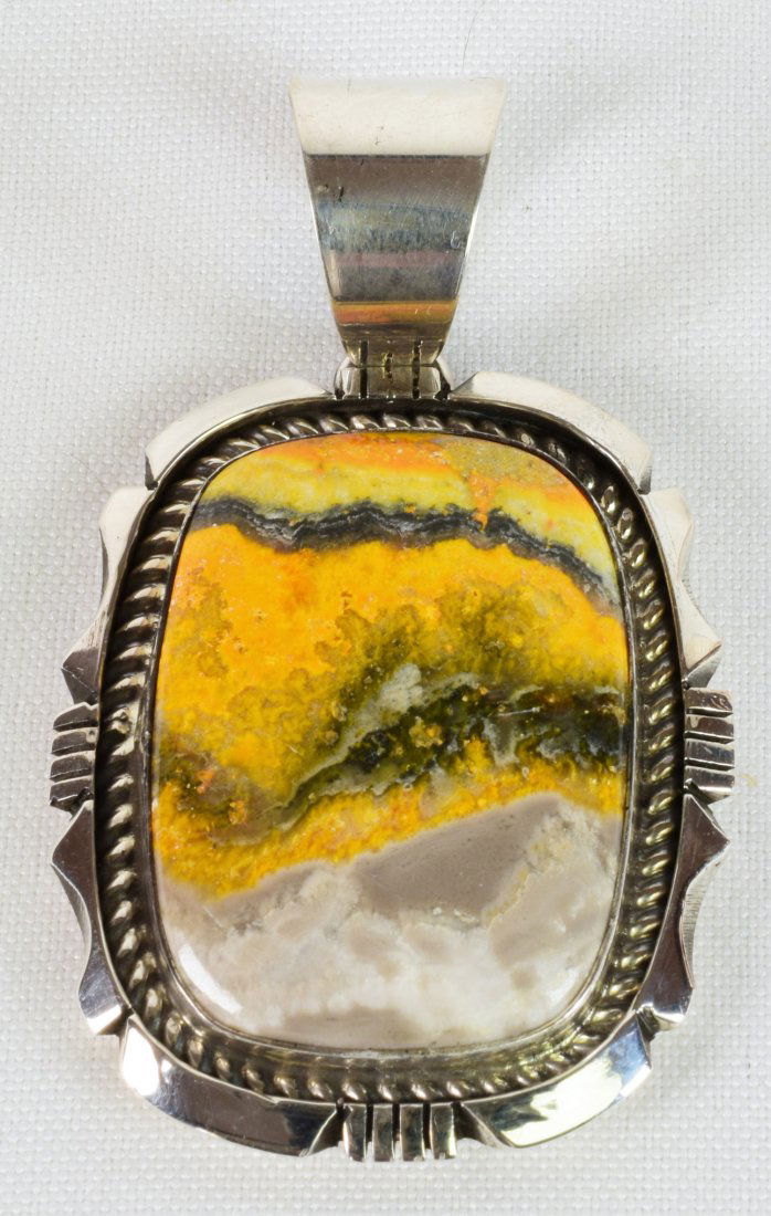 Eddie Sacatero Sterling Bumble Bee Jasper Pendant (1 of 4)