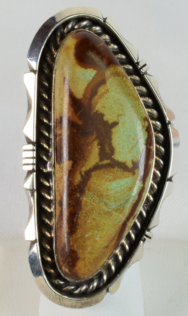Navajo Sterling Silver Free Form Royston Turquoise Ring (1 of 5)