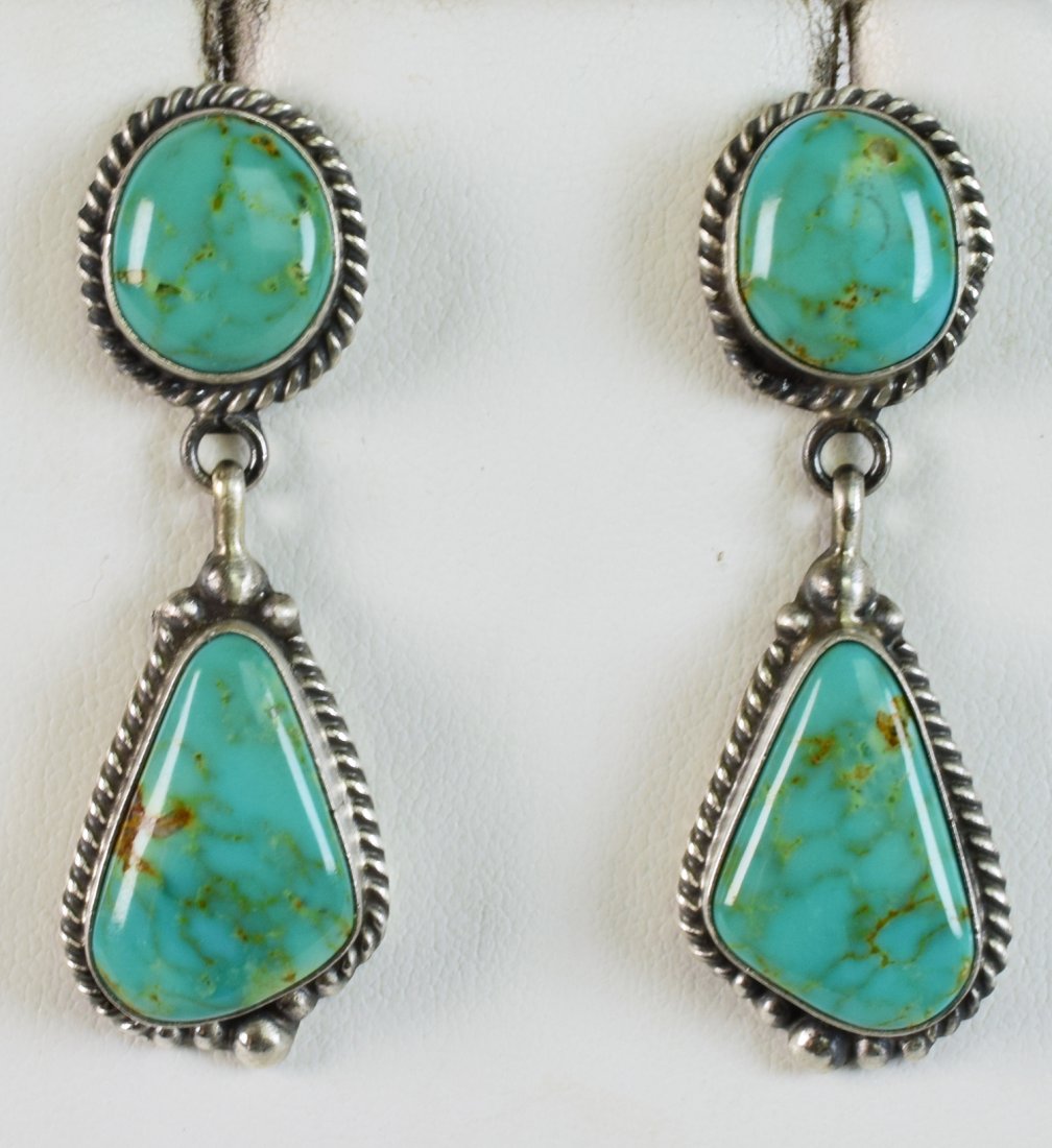 Elouise Kee Sterling Kingman Turquoise Earrings (1 of 3)
