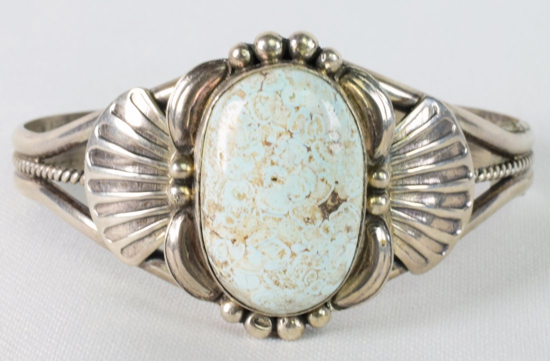 Mary Ann Spencer Sterling Dry Creek Turquoise Cuff (1 of 5)