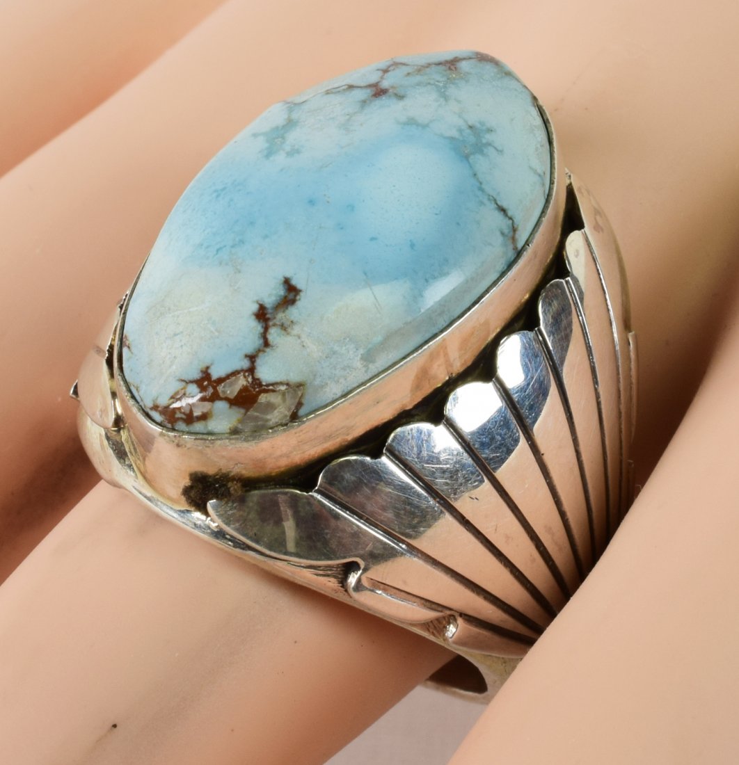 M. Spencer Sterling Golden Hills Turquoise Men's Ring (1 of 4)