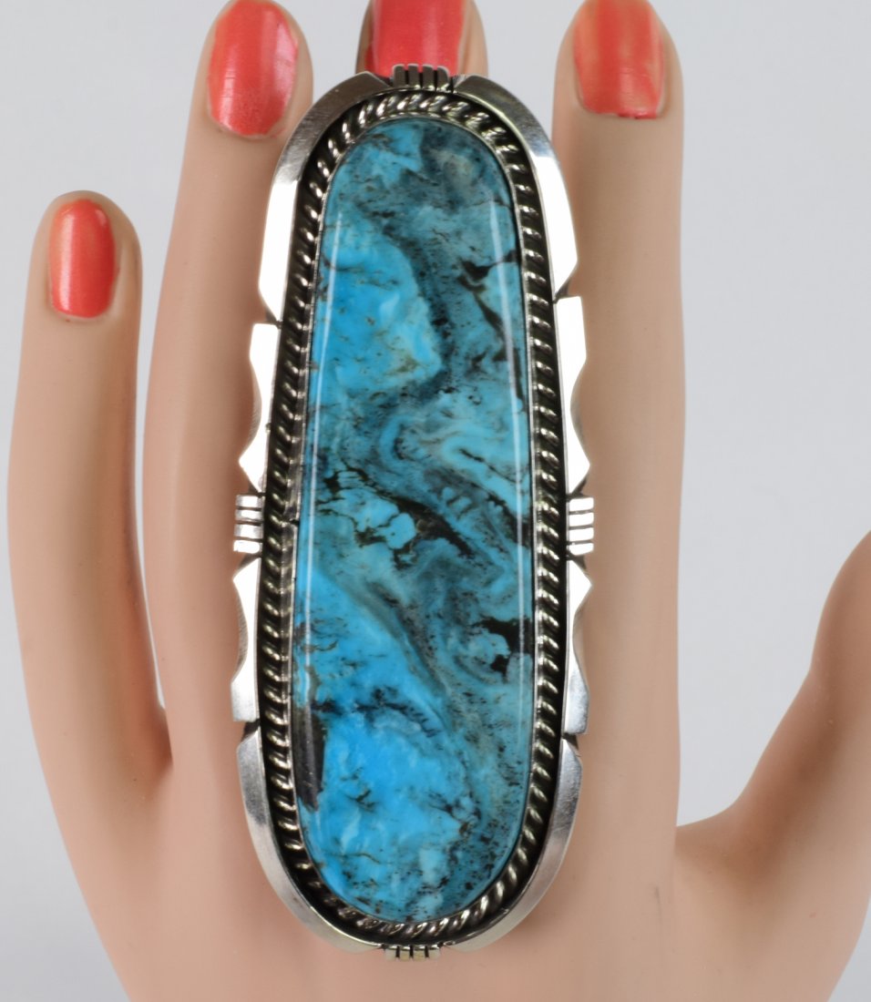 Eddie Sacatero Huge Kingman Turquoise Ring (1 of 4)