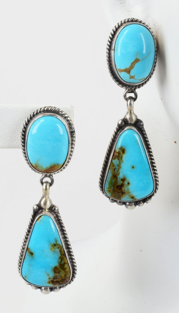 Elouise Kee Sterling Kingman Turquoise Earrings (1 of 3)