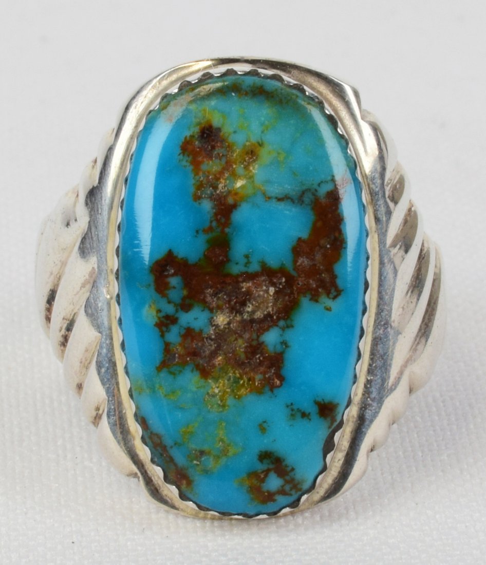 Native American Sterling Kingman Turquoise Ring (1 of 4)