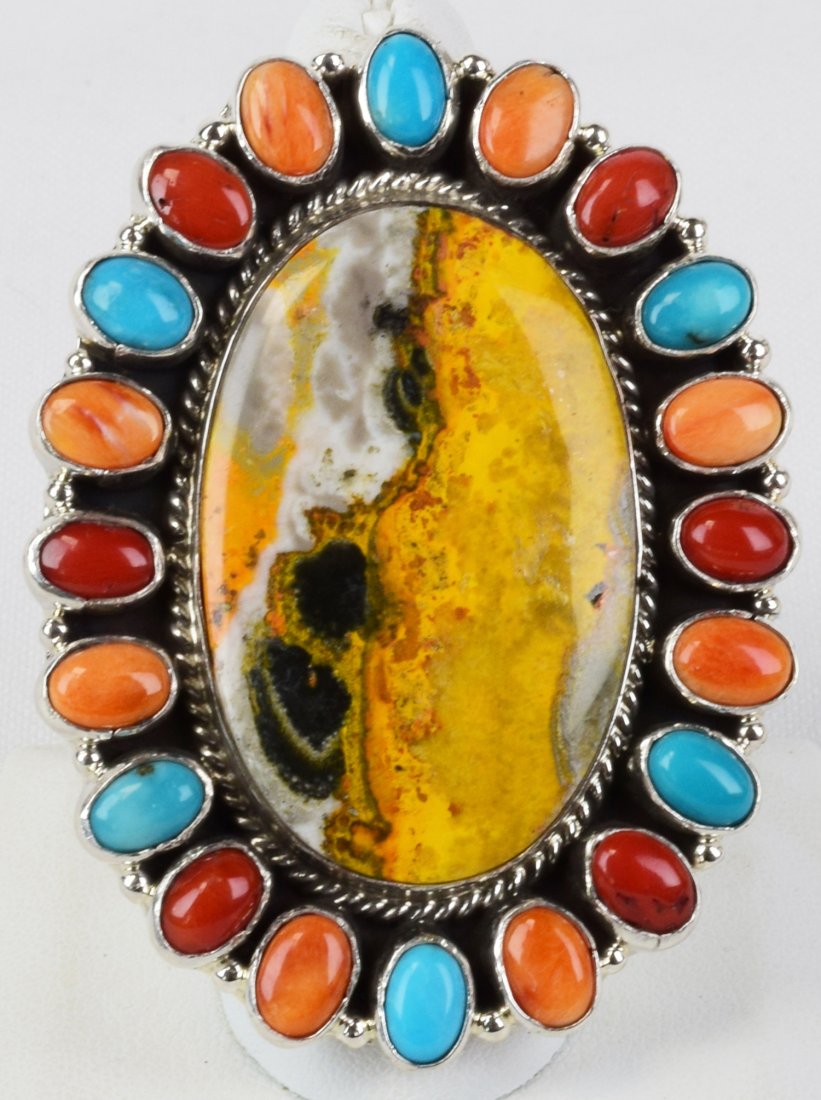 Geraldine James Multi-Stone Large Oval Ring (1 of 3)