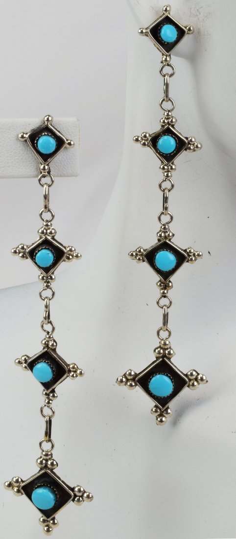 Verdie Booqua Strling Silver Long Dangle Earrings (1 of 4)