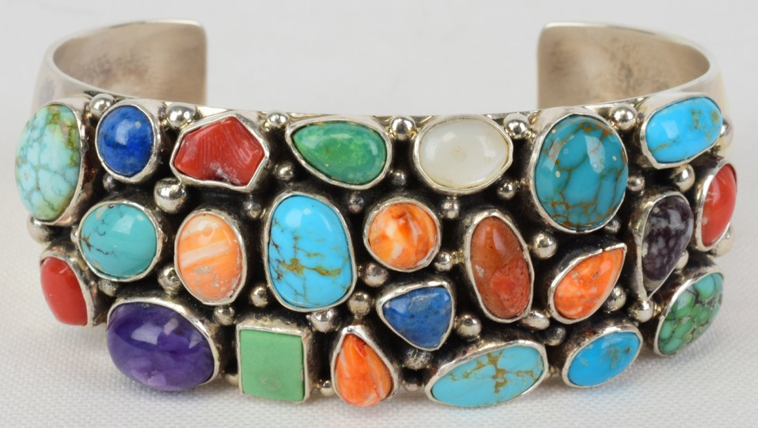 Emer Thompson Sterling Multi-Stone Cabachon Bracelet (1 of 5)