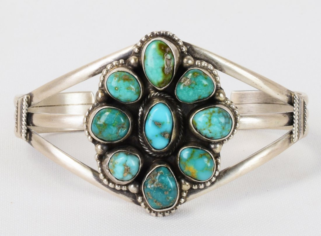 Kathleen Chavez Sterling Sonoran Gold Turquoise Bracel (1 of 4)