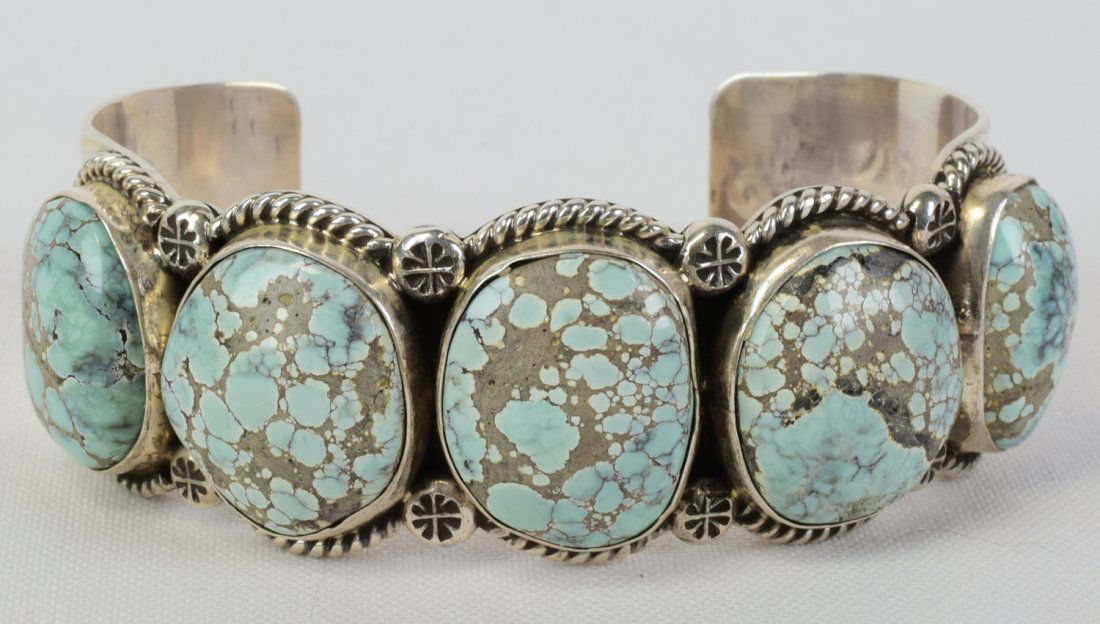 Mary Ann Spencer Number 8 Turquoise Bracelet (1 of 5)