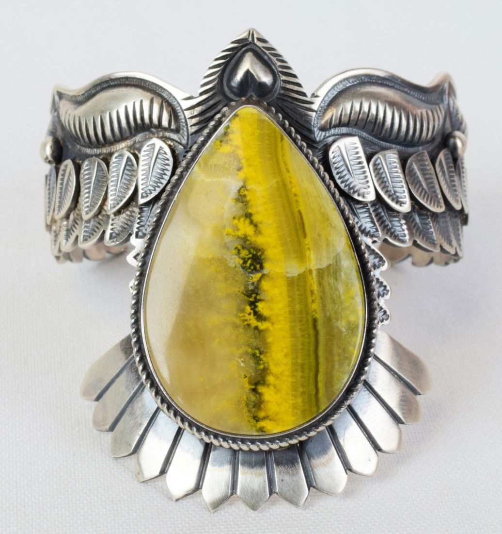 Derrick Cadman Thunderbird Cuff w/Bumble Bee Jasper (1 of 6)