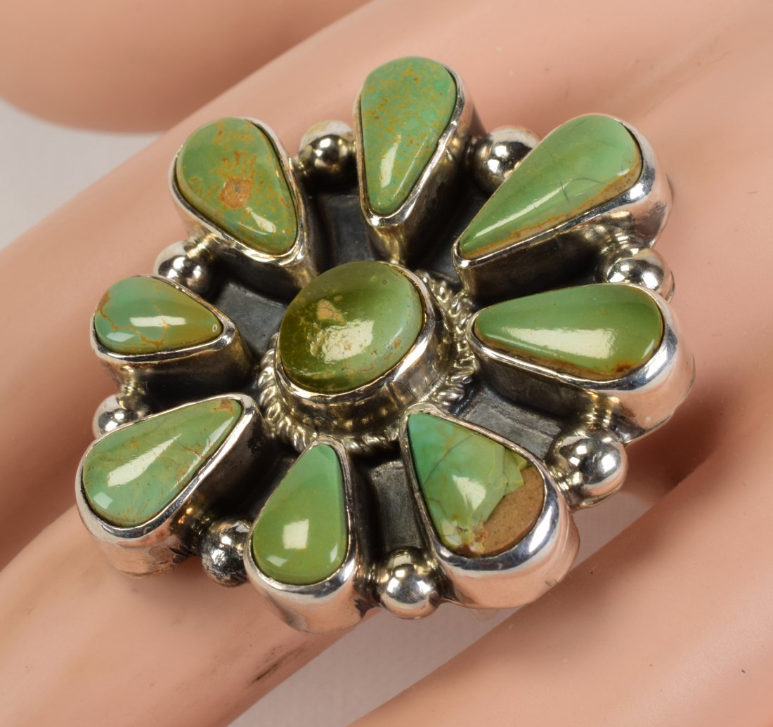 Navajo Sterling Silver Sonoran Gold Ring (1 of 3)