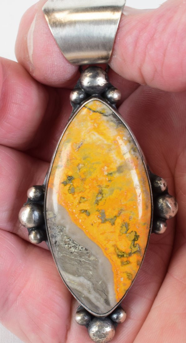 Chimney Butte Sterling Bumble Bee Jasper Pendant (1 of 4)