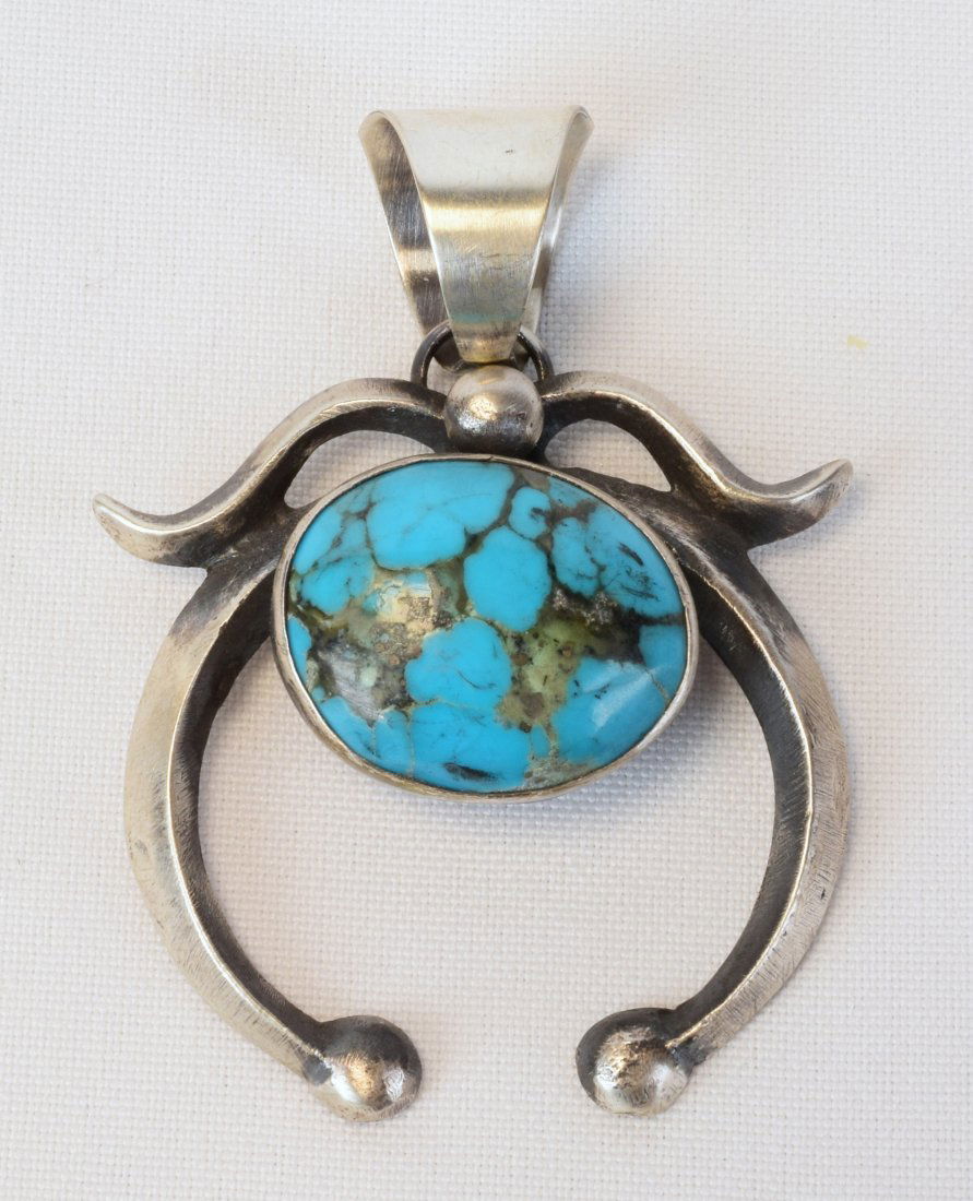 Navajo, Sterling Silver Kingman Naja Pendant (1 of 3)