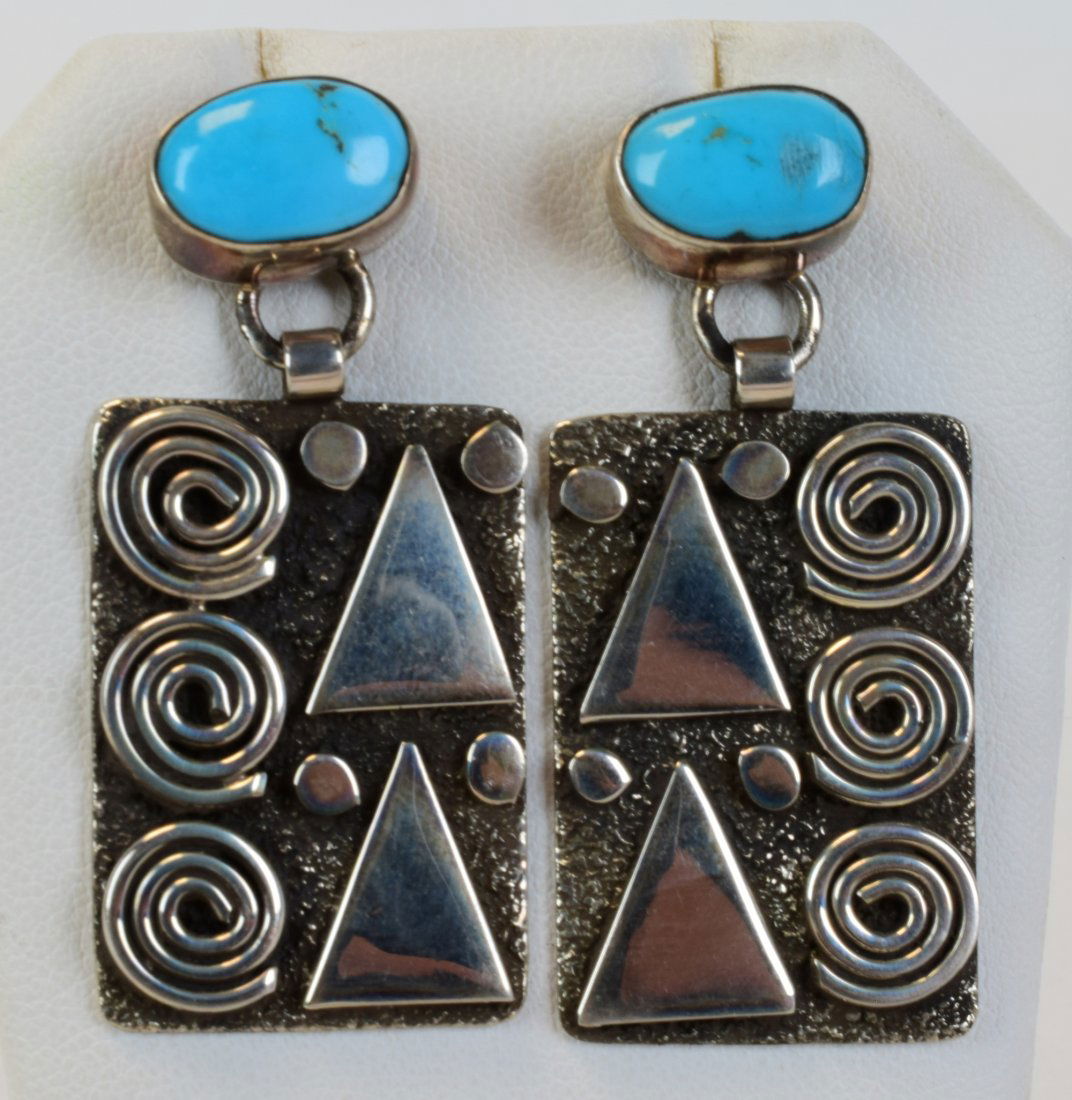 Alex Sanchez Sterling Silver Petroglyph Earrings (1 of 3)