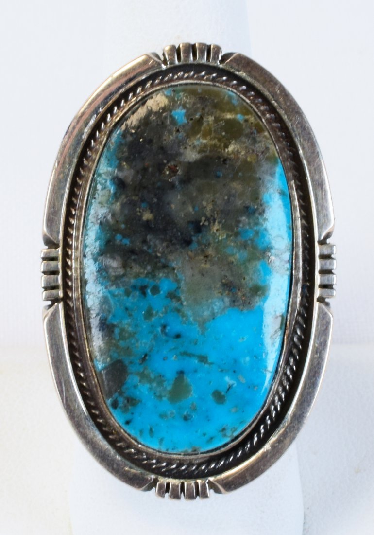 Russell Sam Sterling Pilot Mtn. Turquoise Ring (1 of 3)