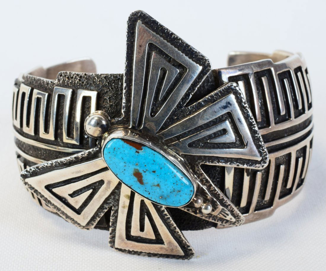 Charles Johnson Apache Blue Turquoise Bracelet (1 of 5)