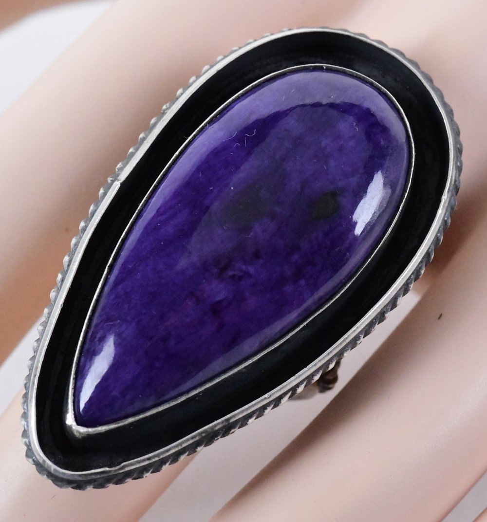 Native American Charoite Sterling Silver Ring (1 of 3)
