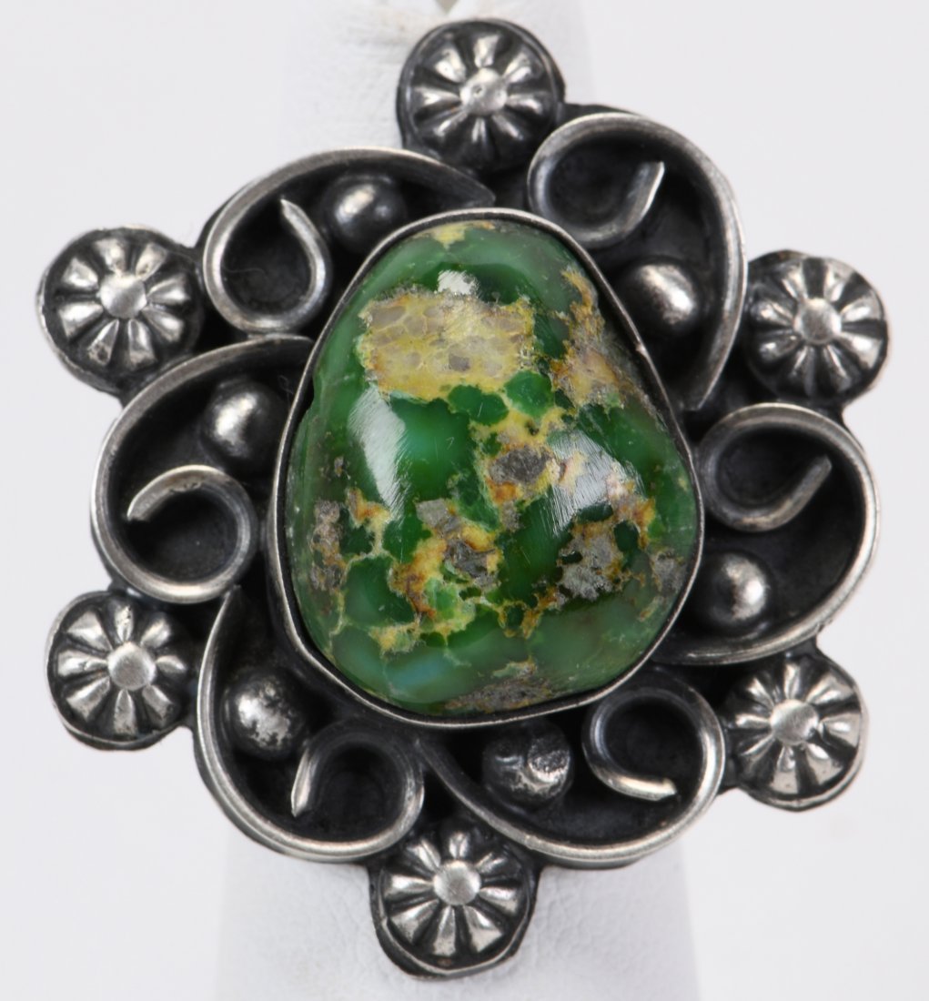 Navajo Sterling Sonoran Gold Turquoise Ring (1 of 3)