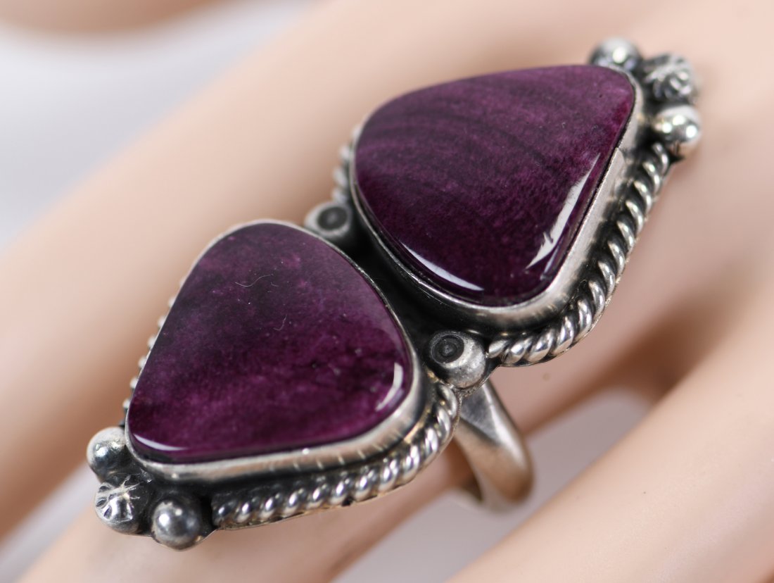 Augustine Largo Sterling Purple Spiny Oyster Ring (1 of 3)