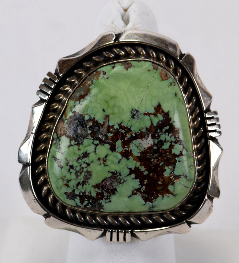 Native American Sterling Carico Lake Turquoise Ring (1 of 3)