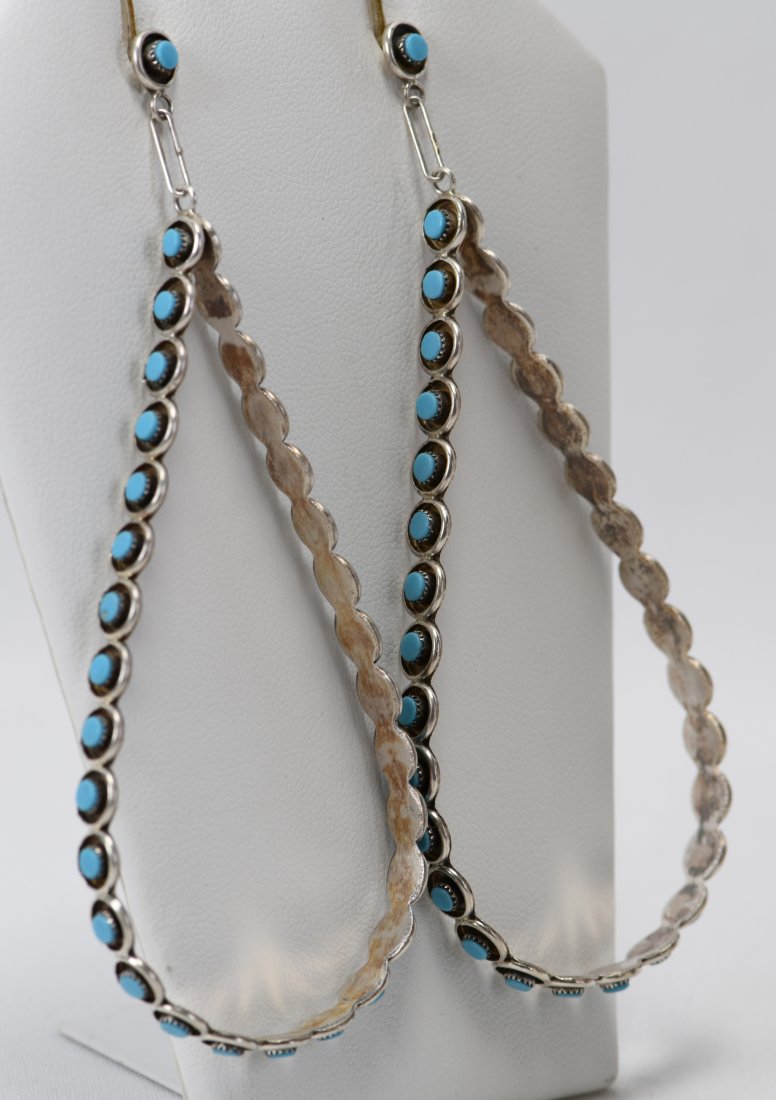 Zuni, K. Booqua Sterling Huge Snake Eye Earrings (1 of 3)