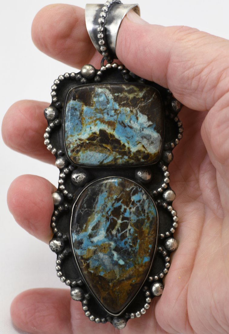 Navajo Sterling Silver Number 8 Huge Pendant (1 of 4)