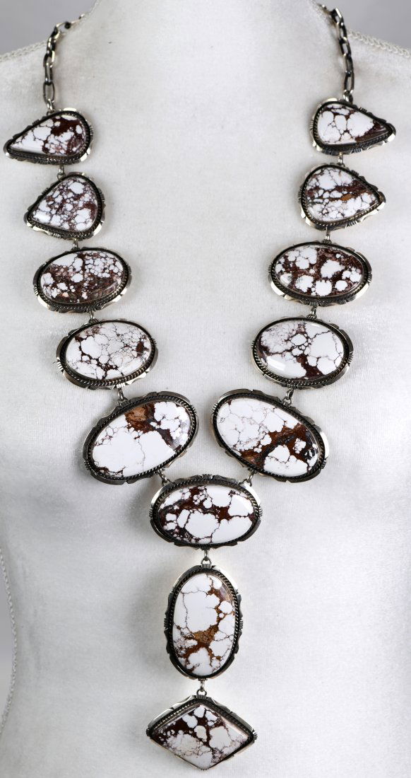 E. Secatero Huge Wild Horse Turquoise Lariat Necklace (1 of 3)