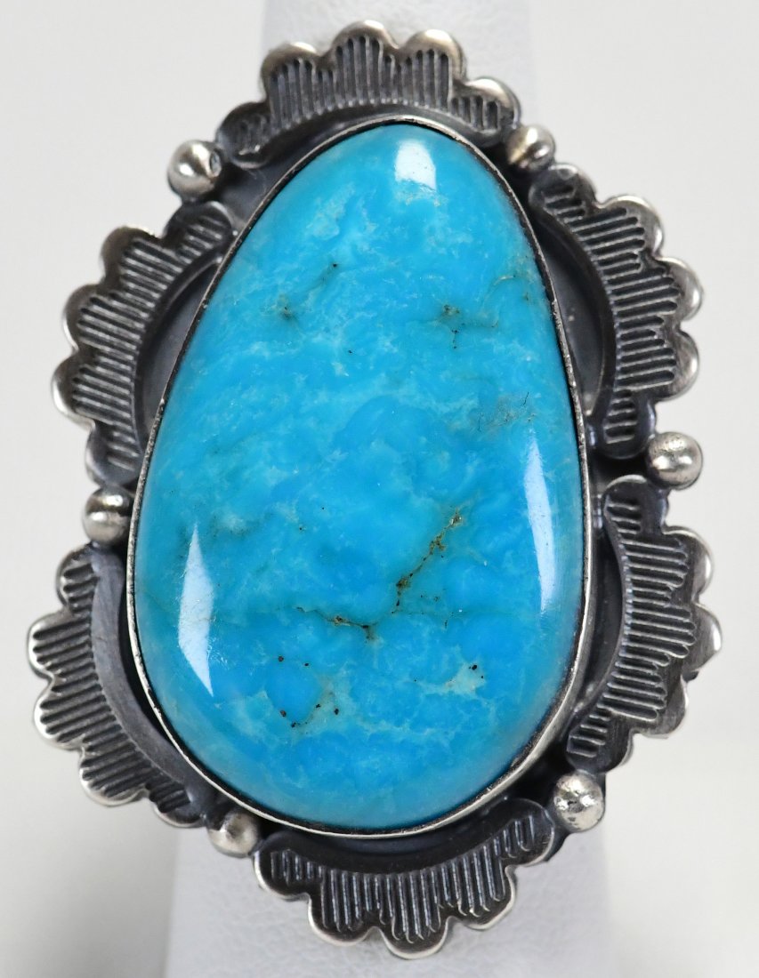 Navajo Sterling Silver Stone Mtn. Turquoise Ring (1 of 4)