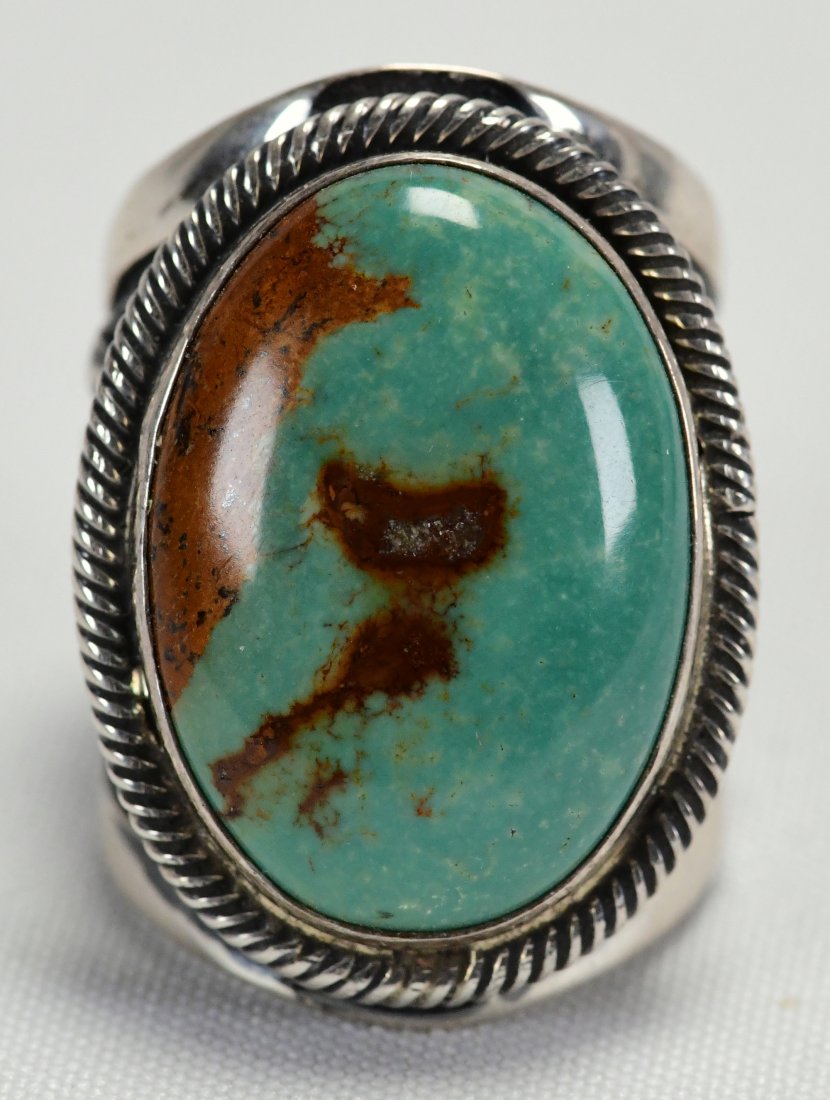 Lorenzo James Huge Carico Lake Men's Turquoise Ring (1 of 5)