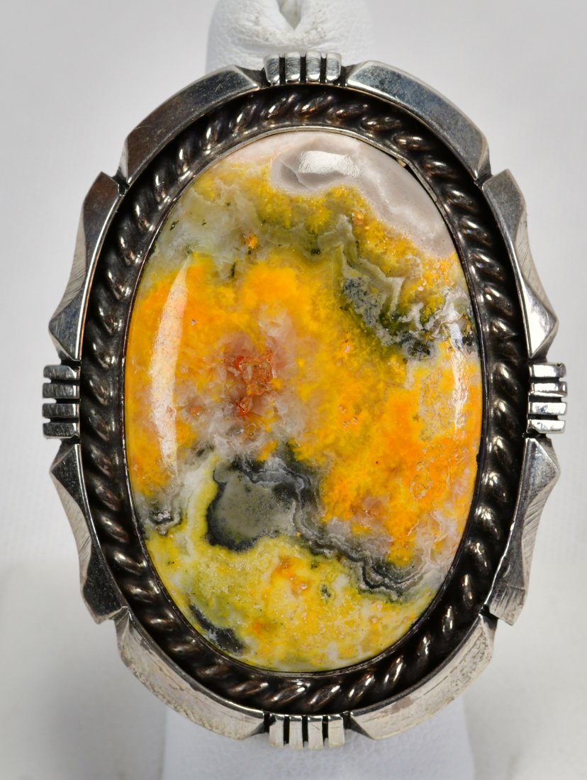 Native American Sterling Bumble Bee Jasper Ring (1 of 3)