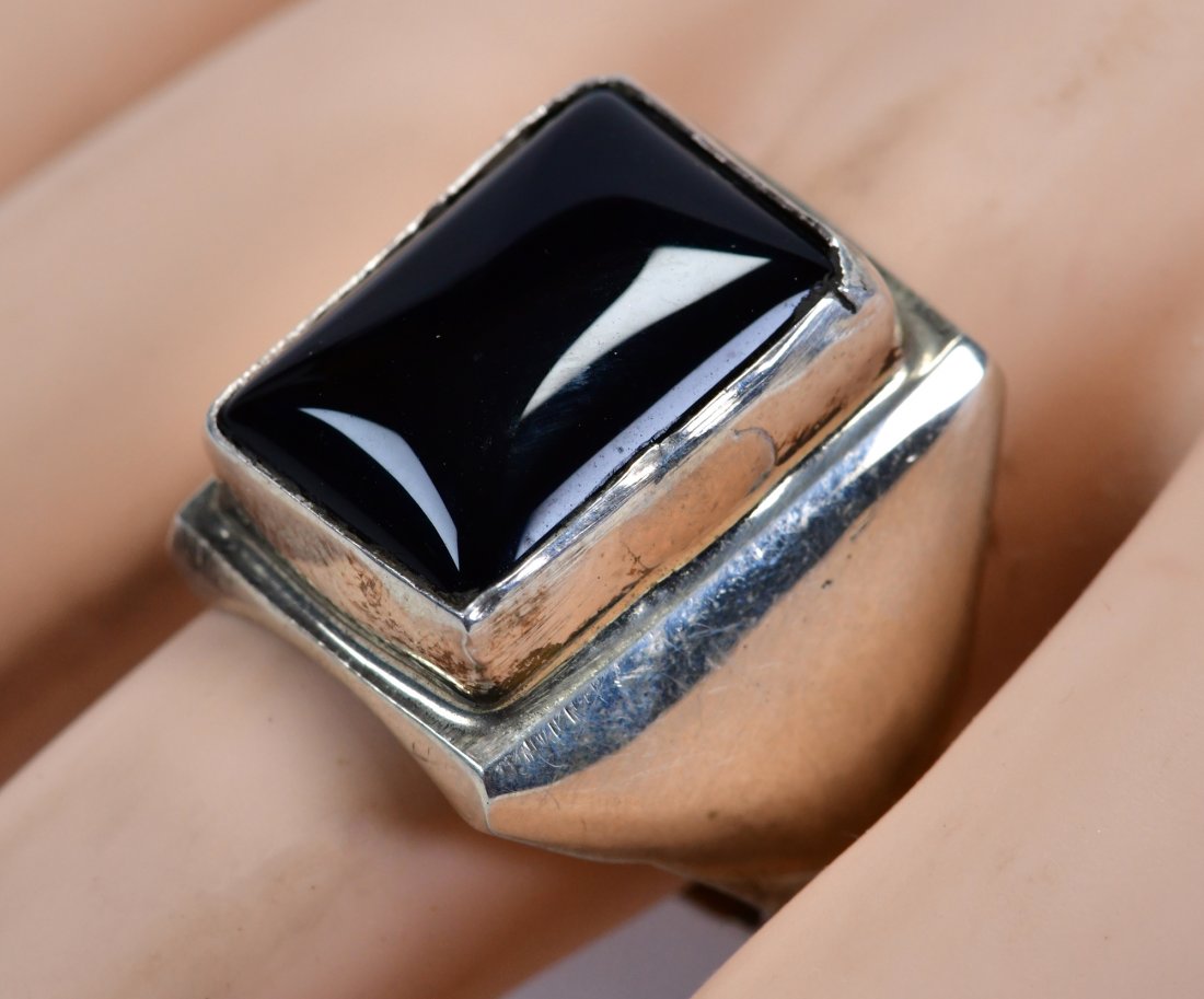 Chimney Butte Sterling Silver Black Onyx Men's Ring (1 of 3)