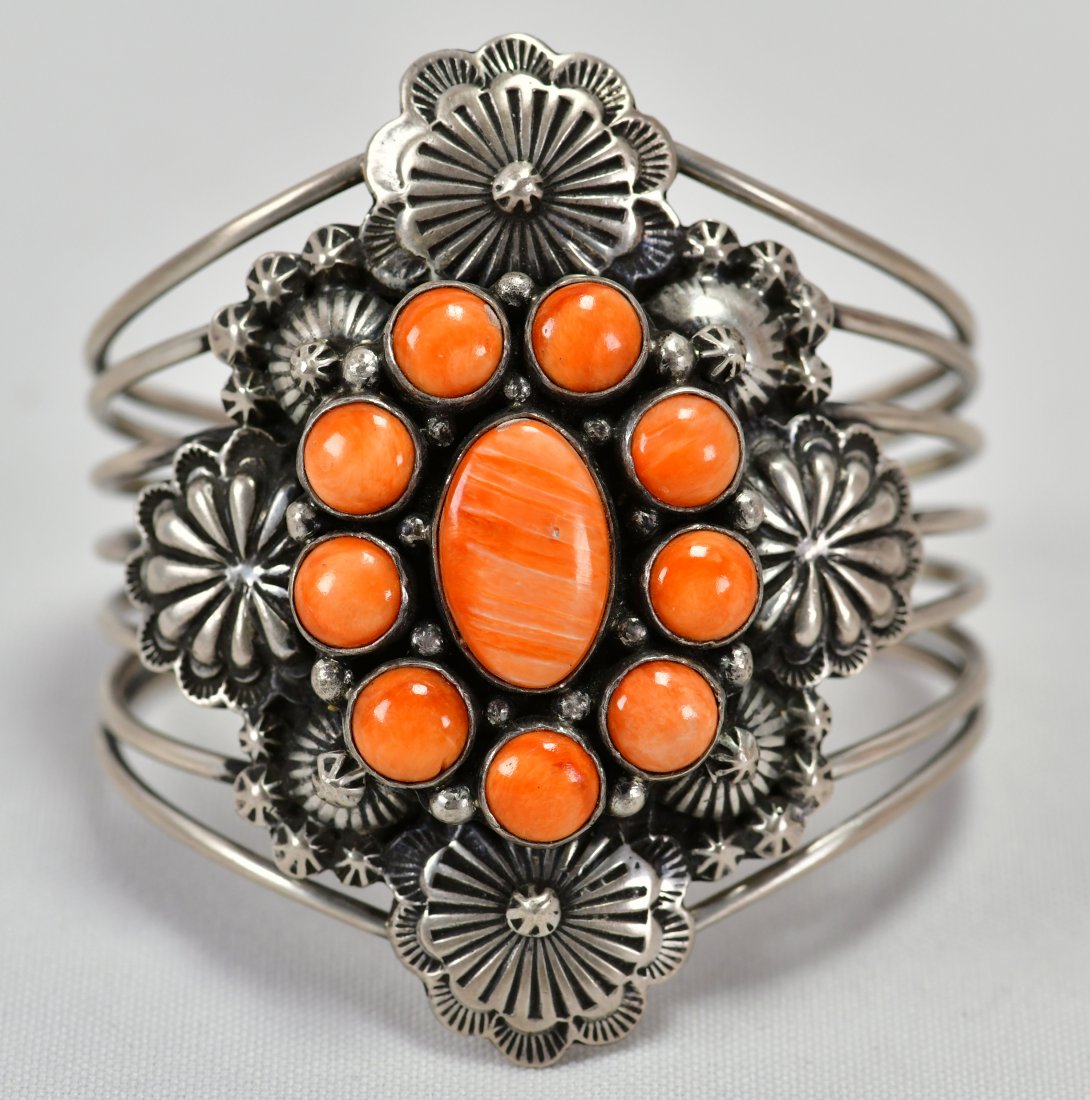 Emer Thompson Sterling Spiny Oyster Ornate Bracelet (1 of 5)