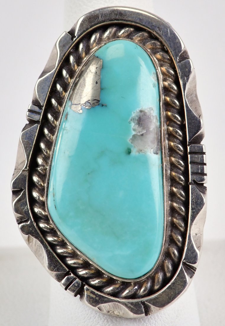 Native American Sterling Sonoran Turquoise Ring (1 of 3)